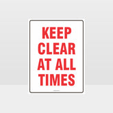 Custom Metal Sign,Keep Clear At All Times Sign